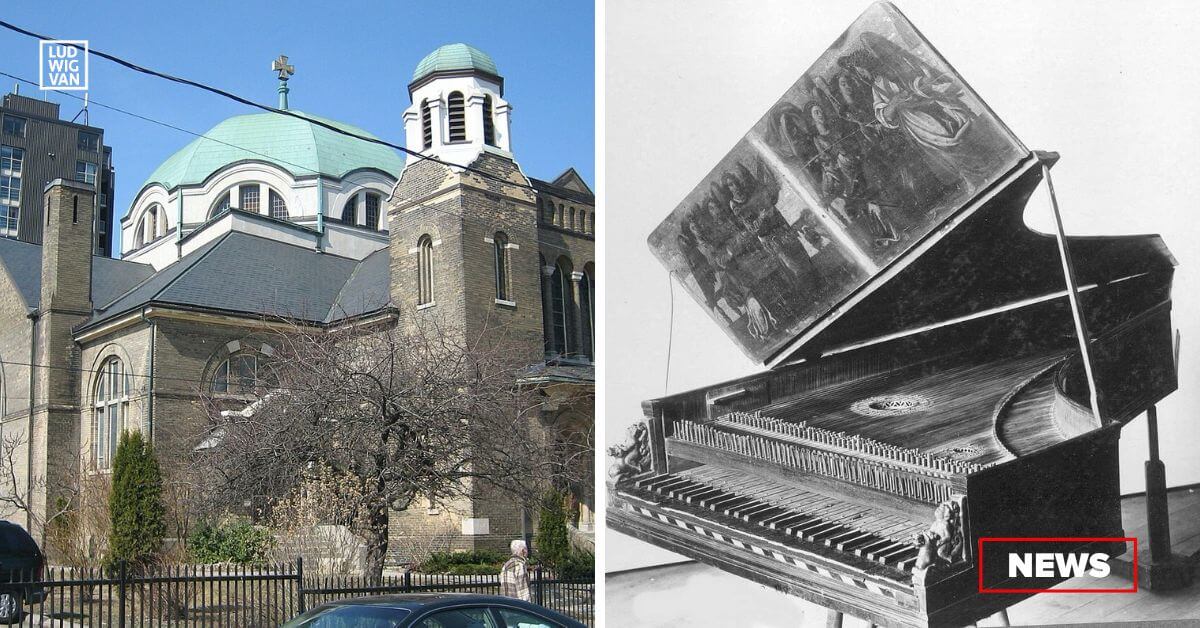 L-R: St. Anne’s Anglican Church in happier times (28 March 2009/Photo: SimonP/CC by SA 3.0); A 15th century harpsichord from the Metropolitan Museum collection (Creative Commons CC0 1.0 Universal Public Domain Dedication ("CCO 1.0 Dedication")